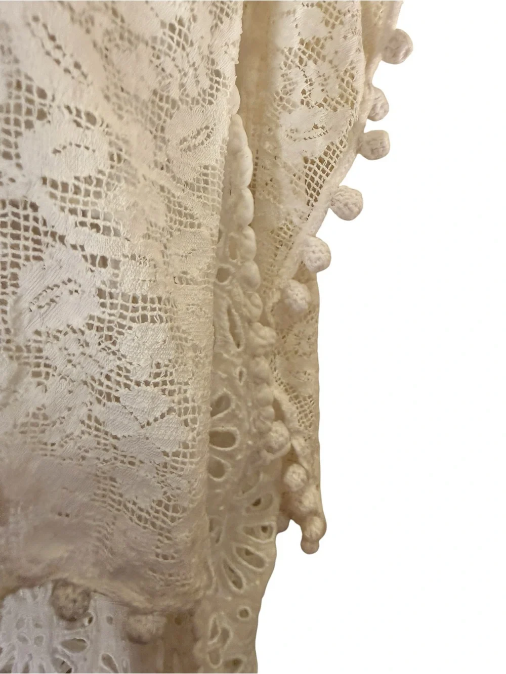 Isabel Marant Women’s White Eyelet Lace Short Sleeve Top sz L